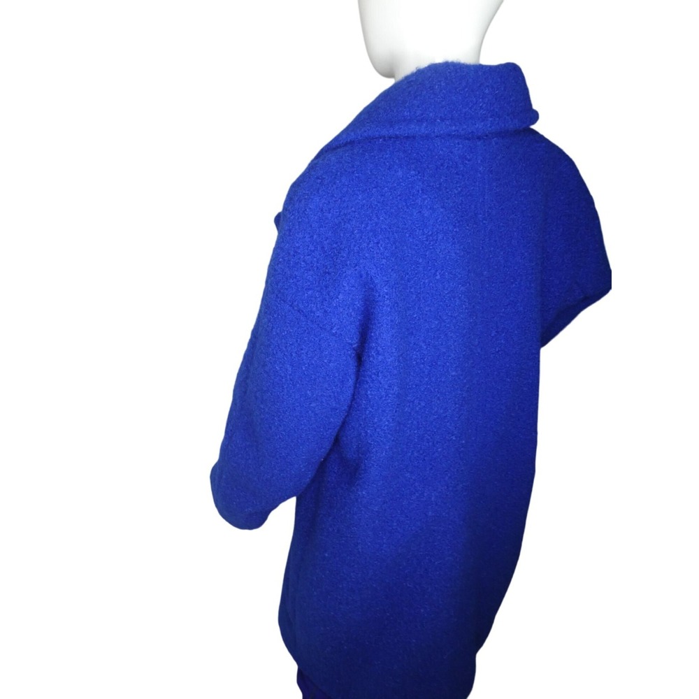 BCBGenerations Women's Boucle Longline Royal Blue Coat XL - Picture 5 of 7